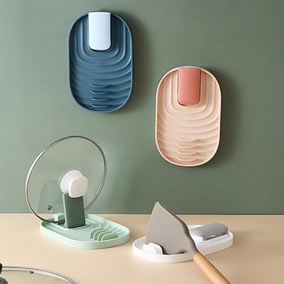 Foldable Spoon Cooking Storage Pot Lid Shelf Kitchen Stand Holder Organizer