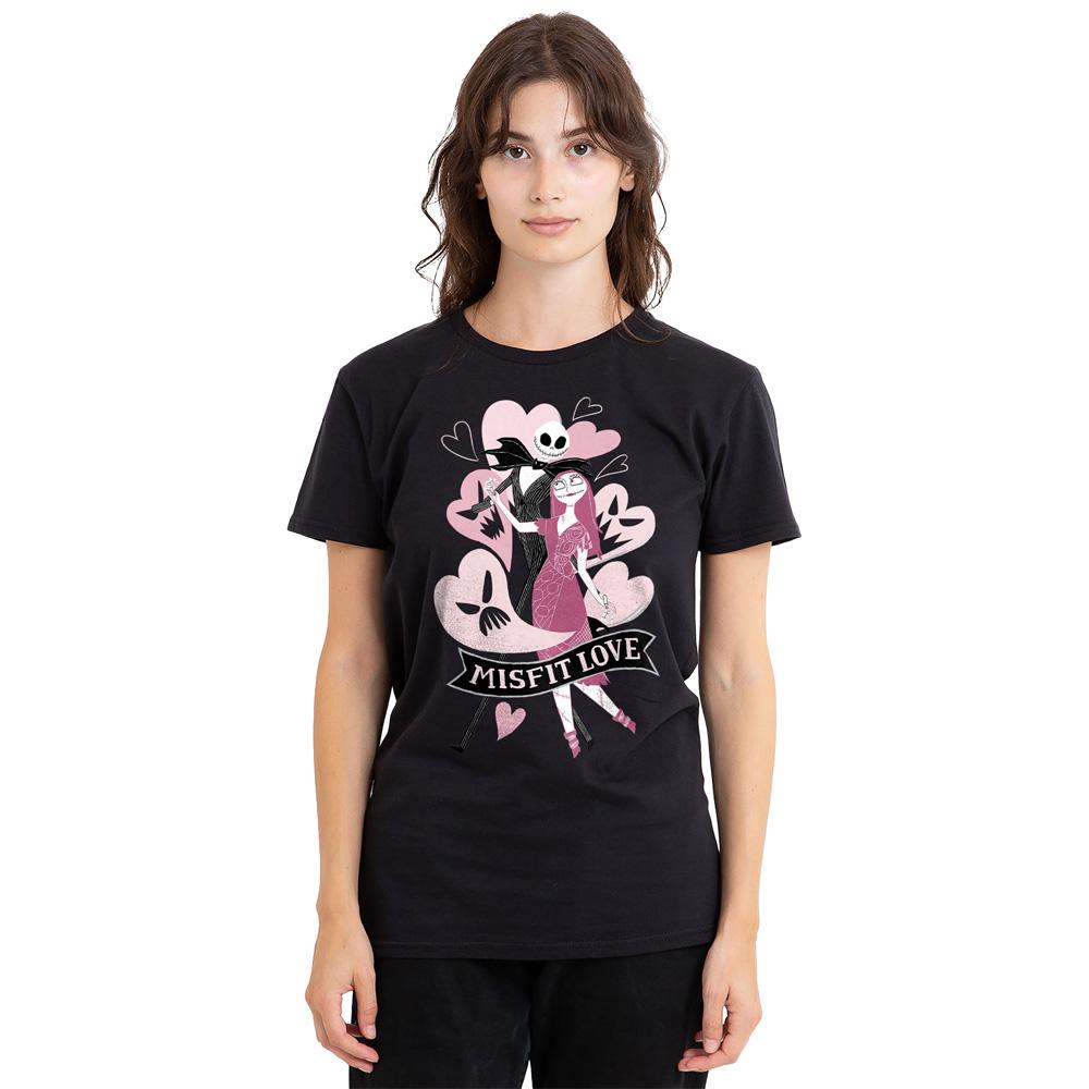 The Nightmare Before Christmas Unisex Adult Misfit Love Valentine`s Day T-Shirt