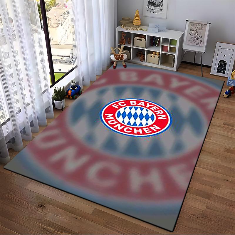 Tappeto Logo FC Bayern Monaco Tappeto antiscivolo adatto per divani in soggiorno e camera da letto.