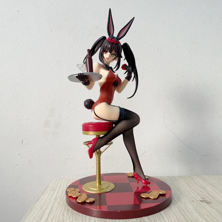 26CM Date A Live Light Novel Tokisaki Kurumi bunny girl PVC Action Figure Model Toy game statue Collection Doll Gifts