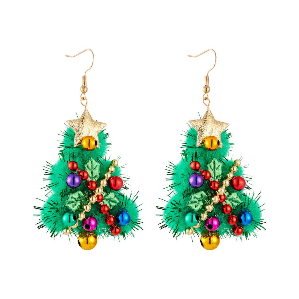 Tree Christmas Charming Earrings Vibrant Handmade Design Ideal For Holiday Gatherings