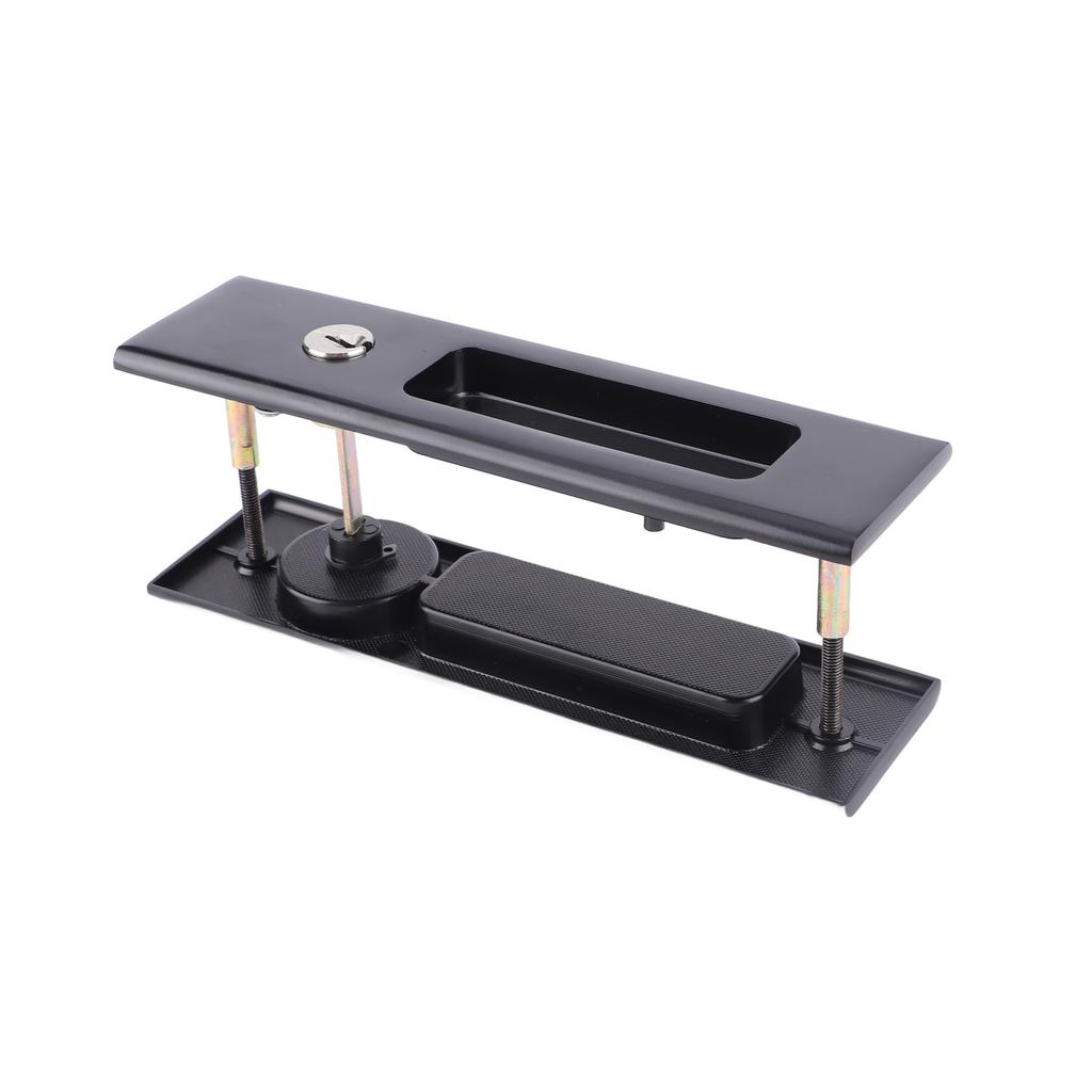 Zinc Alloy Sliding Door Lock Latch Handle Set Bathroom Balcony Cabinet Door Hardware FittingsBlack