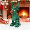 Red-Nosed Reindeer Figurine Articulated Christmas Reindeer Ornament Collectible Reindeer with Flexible Joints Festive Centerpiece Holiday Gift