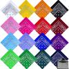 1 gab. Paisley bandanas kovboju bandanas lakatiņi Paisley apdrukas galvas apsējs šalle, dažādas 16 krāsas