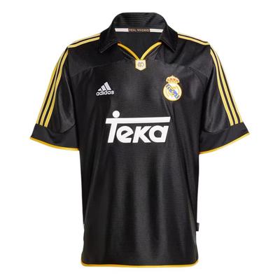Maglia da trasferta Real Madrid 99/00 Nera Uomo Top JW1992