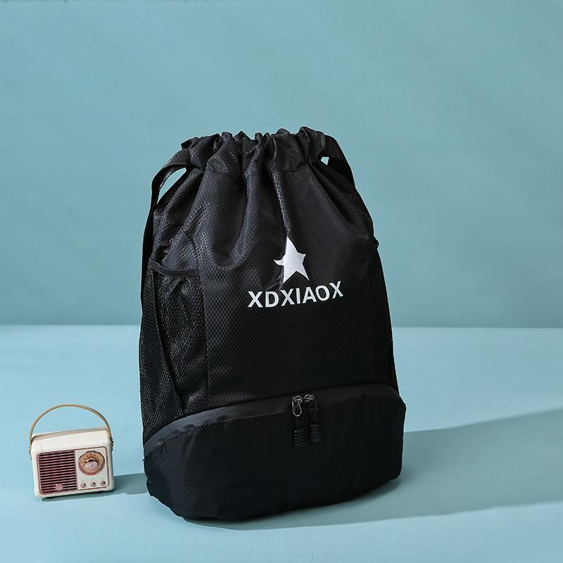 

Рюкзак из ткани Оксфорд, студенческий, для улицы, на шнурке, косметичка, большая вместимость, на плечо, женский one size fits all чёрный