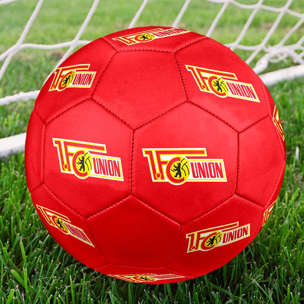 Union Berlin FC Size 5 Soccer Ball, Machine-Stitched PVC, Durable & High Bounce, All Ages Fit, fan merchandise, matches & outdoor use.