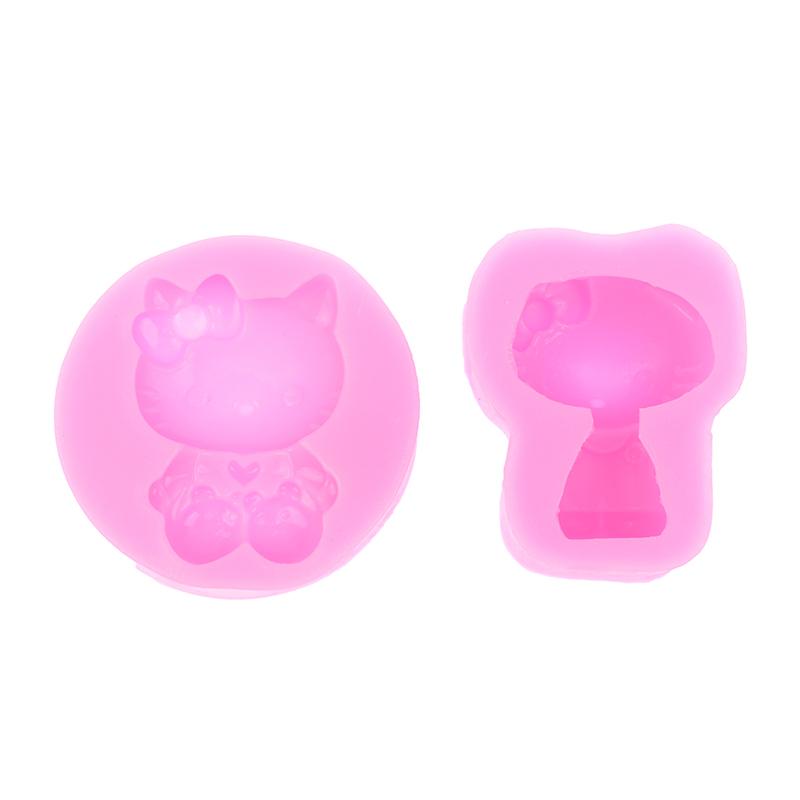 Kreslená Zábavná Kočka Silikonová Forma Roztomilá Fondánová Dortová Dekorativní Čokoládová Forma DIY Aromaterapeutická Sádrová Forma na Svíčky