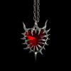Collane Ciondolo Cuore di Spine Rosso Gotico Oscuro per Donne Uomini Hallowmas Hip-hop Tendenza Sottocultura Street Wear Gioielli