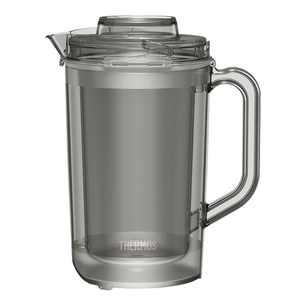 

THERMOS TPJ-1601 Transparent Double-Layered Drink Pitcher, Black