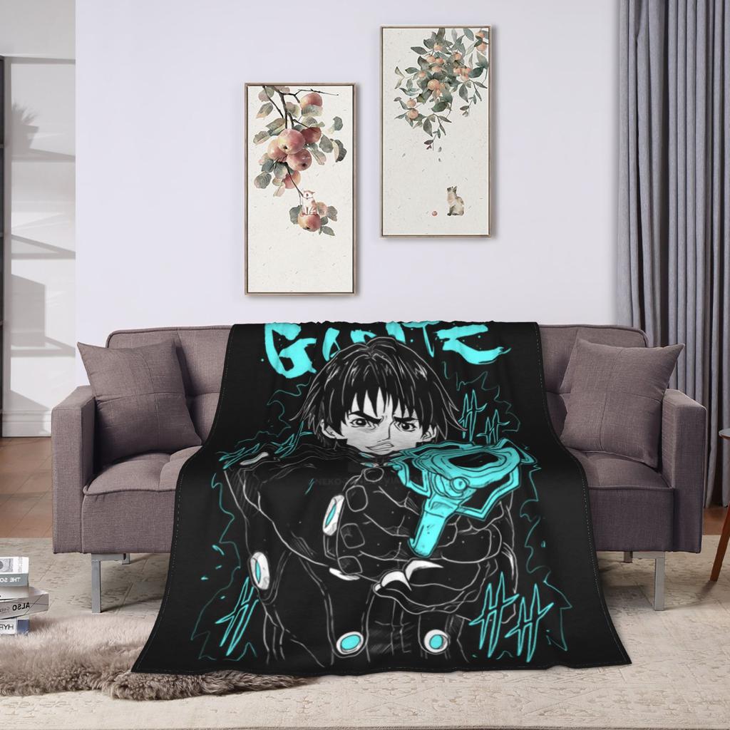 Kei Kurono Gantz Blanket  Super Warm Pattern Plush Throw Blanket For Children Living Room Flannel Bedspread Bed Cover