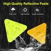 1-10Pcs Reflective Stickers Night Light Safety and Warning Triangle Reflector Rear Light Sign Strips Auto Exterior Accessories