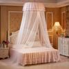 Mosquito Net Round Top Stimulation Butterfly Pin Polyester Fiber Decorative Bed Canopy