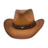 Ethnic Style Bull Head Accessories Western Cowboy Hat Premium Sense Hat Performance Hat Summer Straw Hat