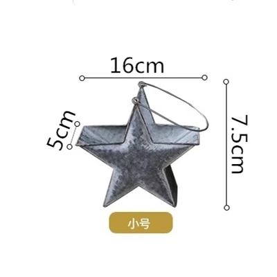 

Suspension Star Shaped Metal Flower Pots Outdoors Courtyard Nursing Home Balcony Planting Vases Originality Decorate Pendant