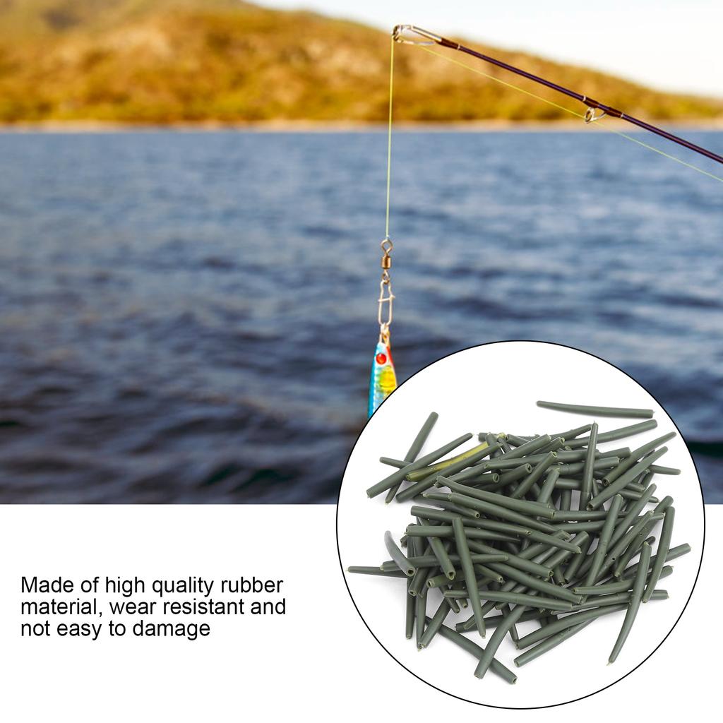 100 Stück Set 36MM Karpfenangeln Rig Anti-Tangle Sleeves Terminal Connect Gummischlauch