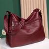Hobo-Tasche mit großem Fassungsvermögen, schlichte, modische Umhängetasche aus einfarbigem PU-Leder, trendige, vielseitige Schultertasche und Geldbörse für Damen