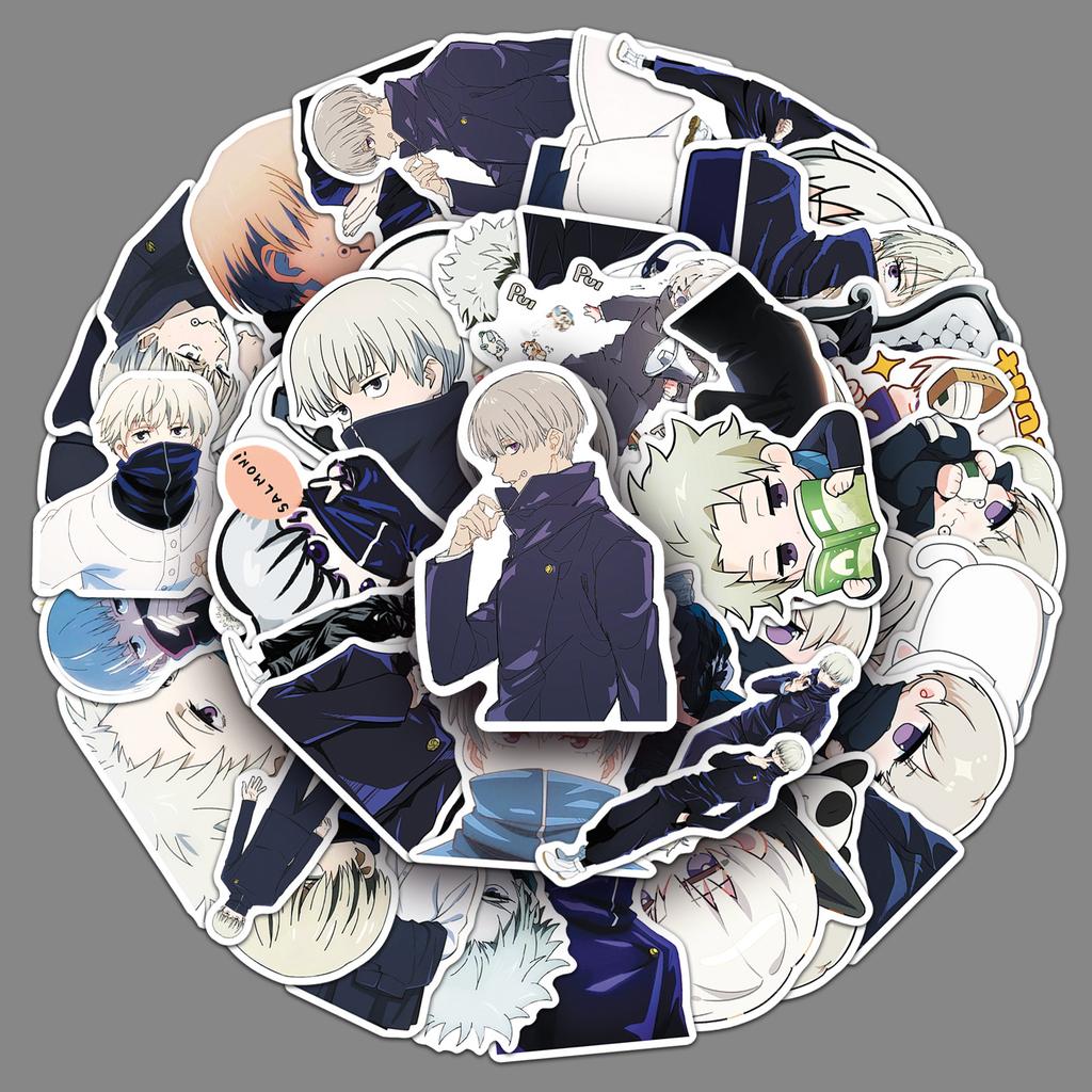 50 Dog Rolling Ghost Stickers Personalized Cartoon Japanese Manga Magic Return To War Decoration Mobile Phone Case Suitcase Stickers