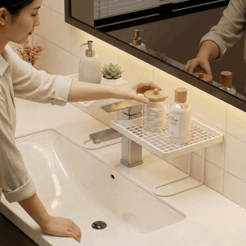 Universal Bathroom Storage Rack Mesh Kitchen Storage Rack Countertop Organizer Bathroom Storage