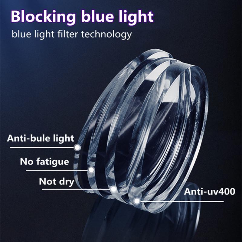 Fashionable Blue Light Blocking Reading Glasses gentlemen Photochromic Computer Eyeglasses Reading Magnifying Eyewear Presbyopic Diopters +1.5 2.5