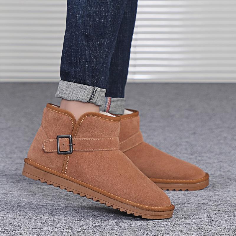 

Foreign trade large size 47 snow boots men s shoes winter new fashion waterproof non-slip velvet shoes warm 2025 cotton shoes 47