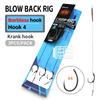 3pcs/pack Carp Fishing Blow Back Rig Barded And Barbless Hook Size 2 4 6 With Fishing Line Anti Tangle Sleeve Carp Fishing Terminal Tackle Accessories