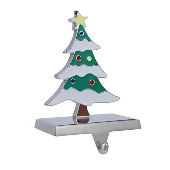 Christmas Stocking Holders for Mantel Non-Slip Heavy-Duty Metal Hooks Stable Display Stand Reindeer Santa Snowman Tree Decorations