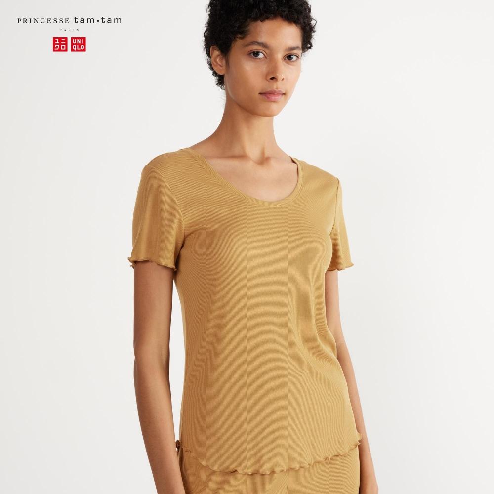 

ПРОЗРАЧНЫЙ ТОП UNIQLO JAPAN LOUNGE С КОРОТКИМ РУКАВОМ