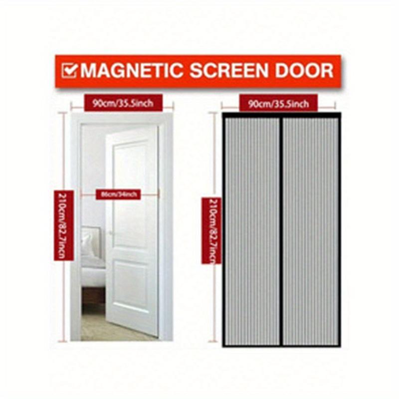 Spring and Autumn Summer Door Curtains Black and White Simple Mosquito-Proof Door Curtain Screen Screen Door Screen Window Automatic Magnetic