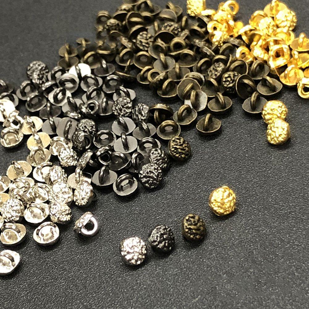 4mm Pattern Decoration Craft Metal Buckles Clothing Sewing Buckle Mini Buttons DIY Doll Clothes