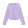 2025 Autumn/Winter Korean Style Soft & Fluffy Knit Cardigan with Gold Buckle and Round Neck for Women