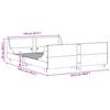 Solid Wood Bed Frame without Mattress White 120 x 190 cm Pine Wood