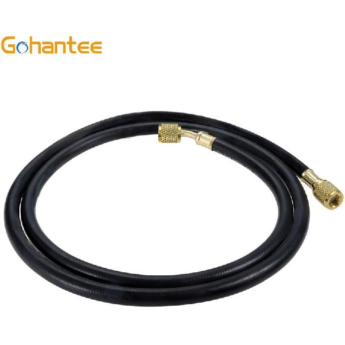 R410A AC Refrigerant Charging Hoses, 59“ HVAC Charging Hose with 1/4’’ SAE Female Flare, 800PSI Working Pressure for R410A R22 R134A R12 R502