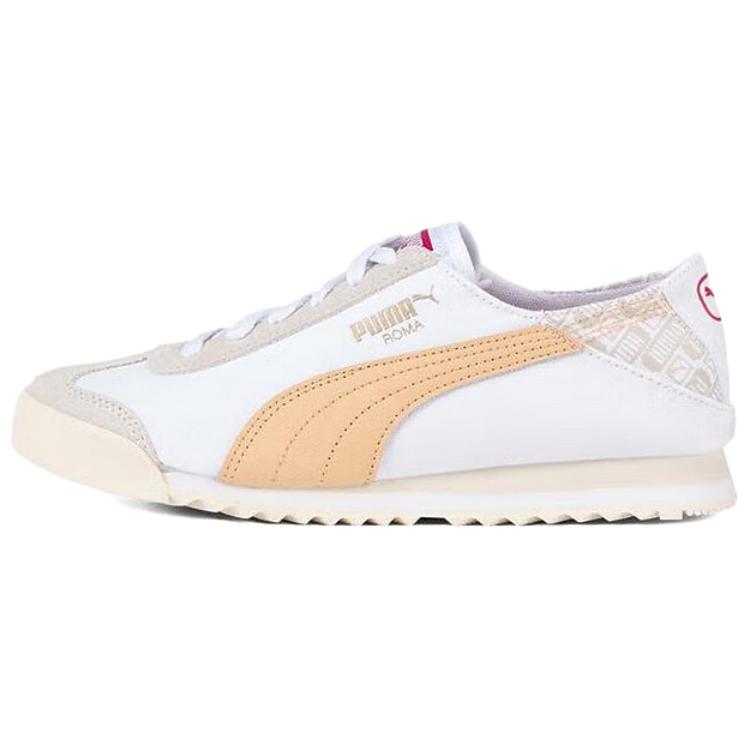 

New PUMA Roma Low Top Skateboard Shoes Unisex White Orange 398332-01 36
