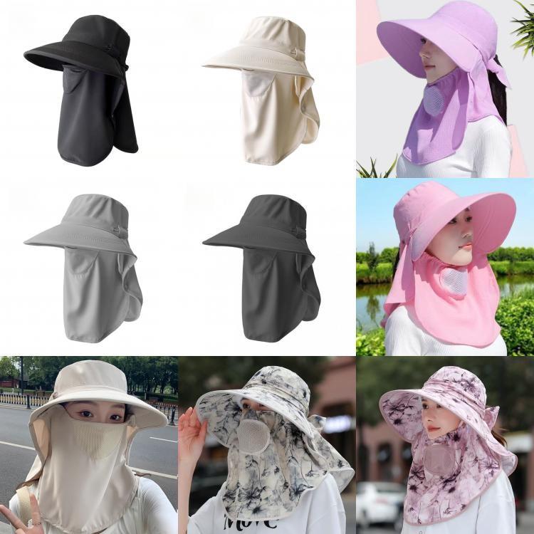 Summer Sun Protection Hat With Face Shield And Neck Cover For Women Outdoor Uv Sun Hat