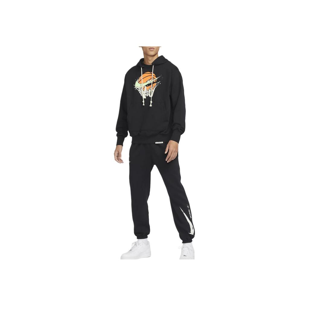 Nike Basketball Print Casual Hoodie Long Sleeve Men Tops Black FB7138-010