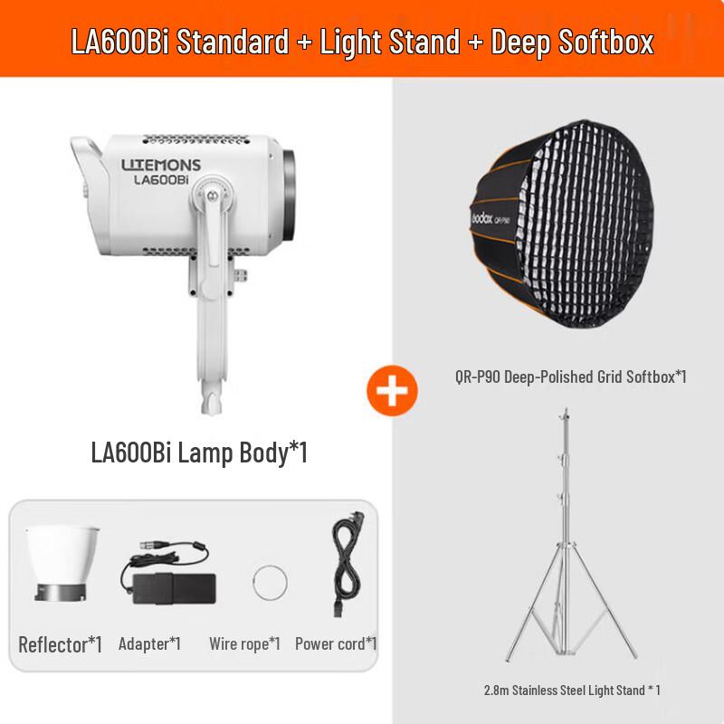 Godox LA600BI Bi-color LED Video Light Kit