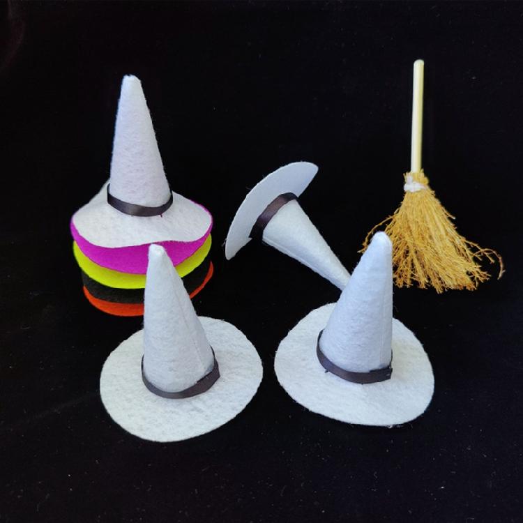 Kleine Hexenhüte für Bastelarbeiten Mini-Hexenhut-Dekoration Mini-Hexenhüte und Mini-Besen