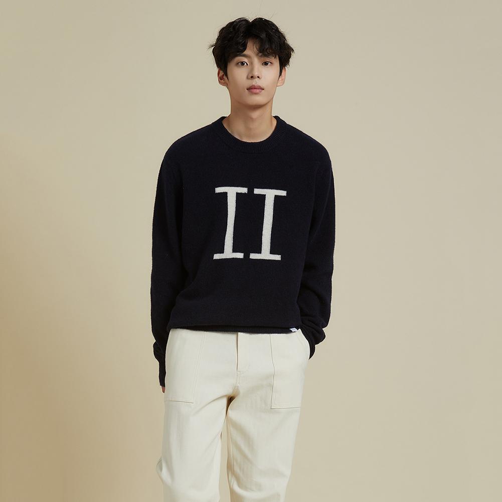 Plaz Encore Intarsia Recycled Knit_M228Csw724M Nv2(Navy)/046(95)