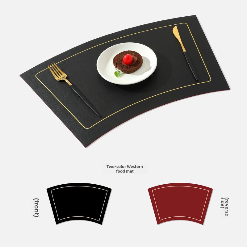 Nordic Fan-Shaped Round Table Mat - Insulated, Waterproof PVC for Hotels & Dining Tables