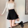 Women's Spring Summer Plus Size A-Line Short Umbrella Skirt Pleated Puffy Underlay Casual All-match Versatile Skirt-Trousers Academic Style
