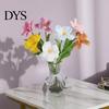 Maintenance-Free Artificial Flowers Opening Tulip with Stem, Realistic Fake Flower, Faux Bendable Stem Floral Arrangement Bloom for Wedding Party Home