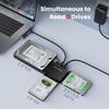 IDE and SATA Adapter,USB3.0 Hard Drive Converter with Power Switching for 2.5 and 3.5 Inch HDDs or SSD DVDRW Drives