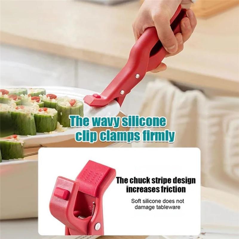 Multi-Purpose Anti-Scald Bowl Holder Clip for Kitchen Anti-Scalding Hot Plate Tongs Bowl Clips Silicone Non-Slip Heat Insulation Clip