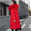 XueZhongFei Women's Long Down Jacket with Detachable Fox Fur Collar