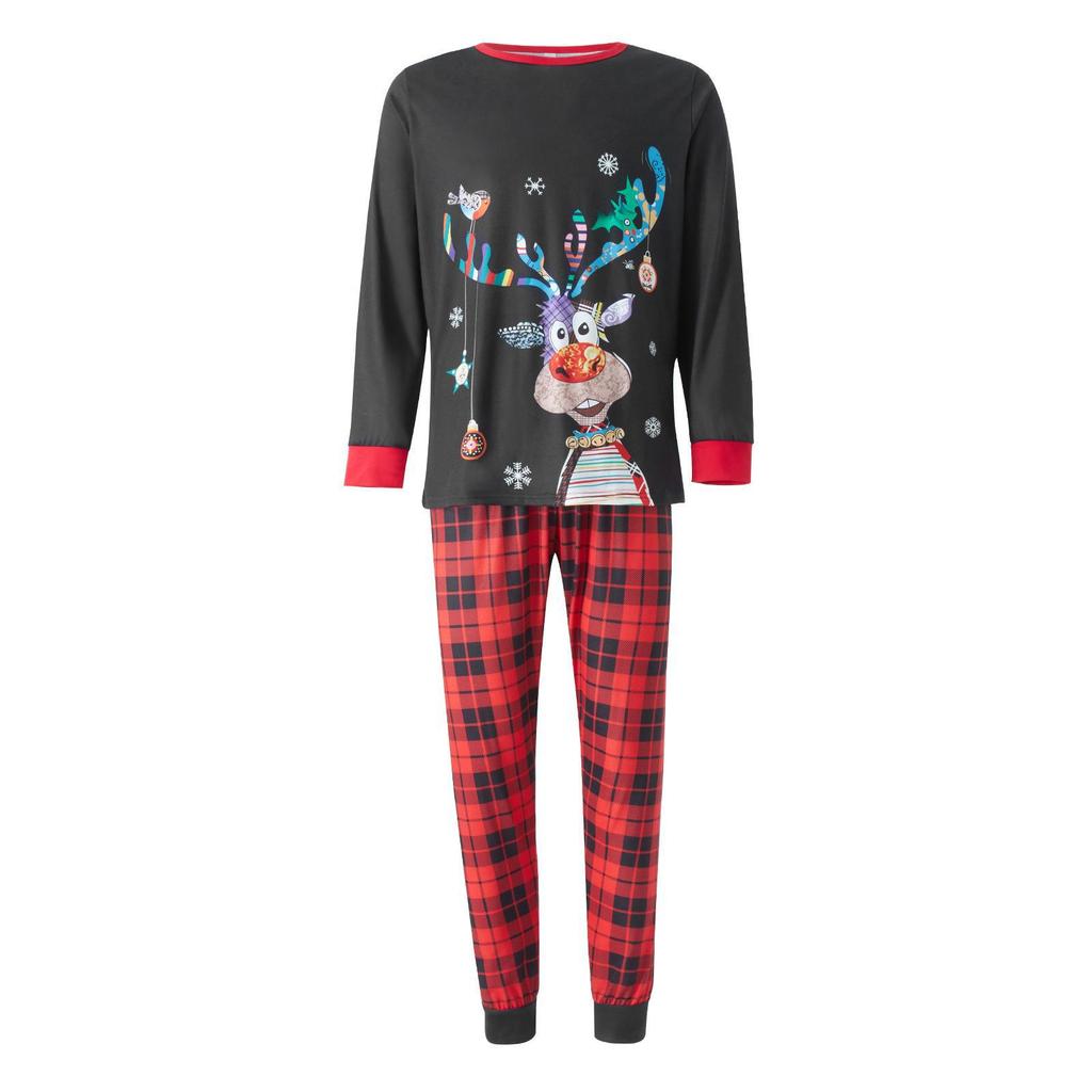 2023 Autumn Family Plaid Christmas Pajama Set - Cozy Cotton Parent-Child Outfits for Three or Four