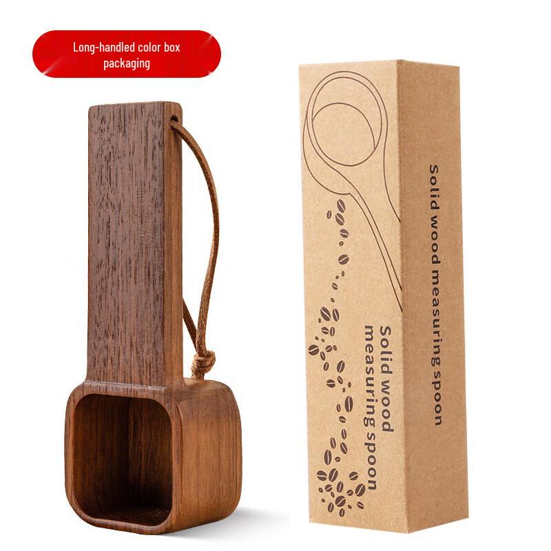 Walnut Wood Long Handle Coffee Measuring Spoon