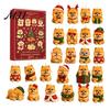 Holiday Party Games Pomeranian Christmas Countdown, 24-Day Advent Calendar with 2D Acrylic 24 Day Countdown Dog Ornaments, Tree Hanging Decor,