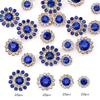 Størrelse Dobbelt Lag Blomst Blandet 100 stk Fargerik Solsikke Skive Bor Spenne Krystall Håndsøm Bor DIY Smykketilbehør Rhinestone Sy på Perler