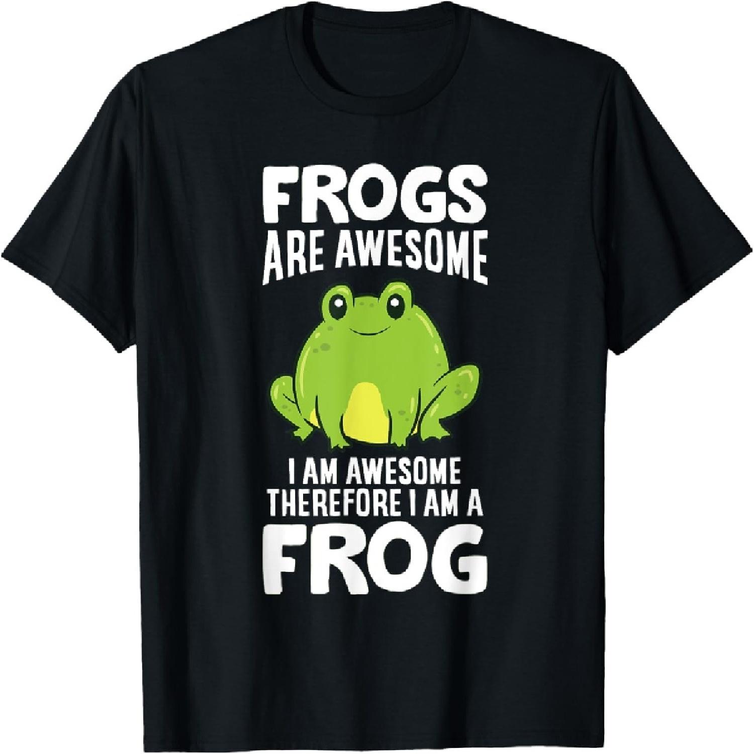 Frogs Are Awesome I Am Awesome Therefore I Am a Frog T-Shirt S